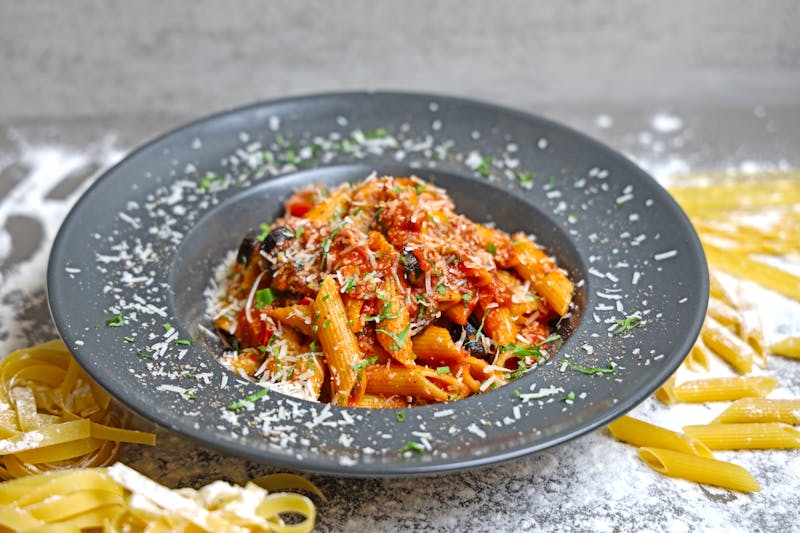 Penne Arrabbiata spicy pasta at Pequod's