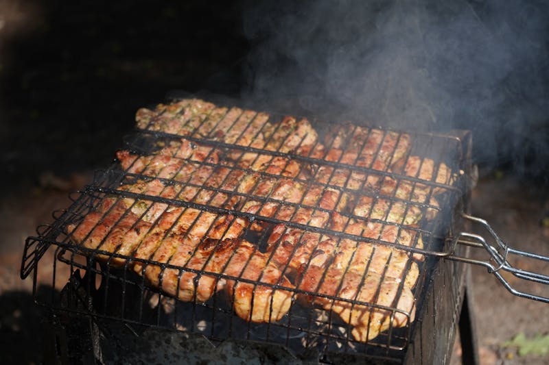 Pequod's pizza food spread at party